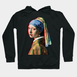 Girl with a Pearl Earring 3D Colorful Effect Hoodie